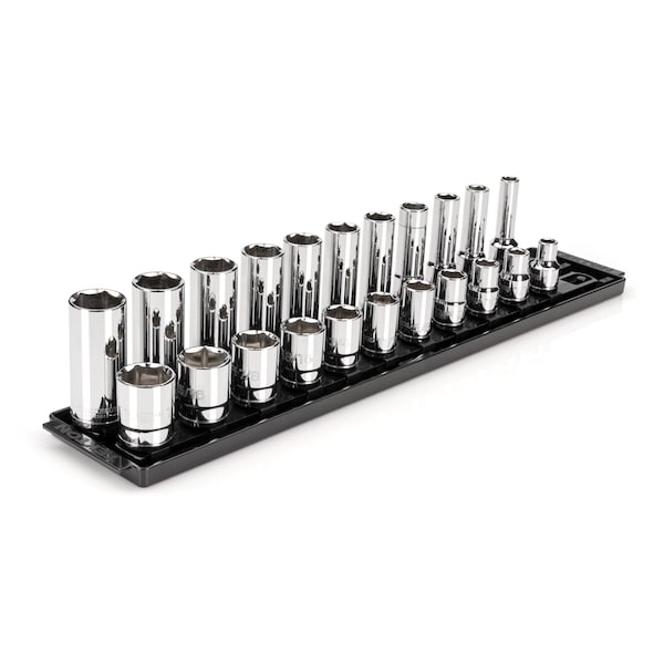 Tekton 1/2 Inch Drive 6-Point Socket Set with Rails, 22-Piece (3/8-1 in.) SHD92209 - main